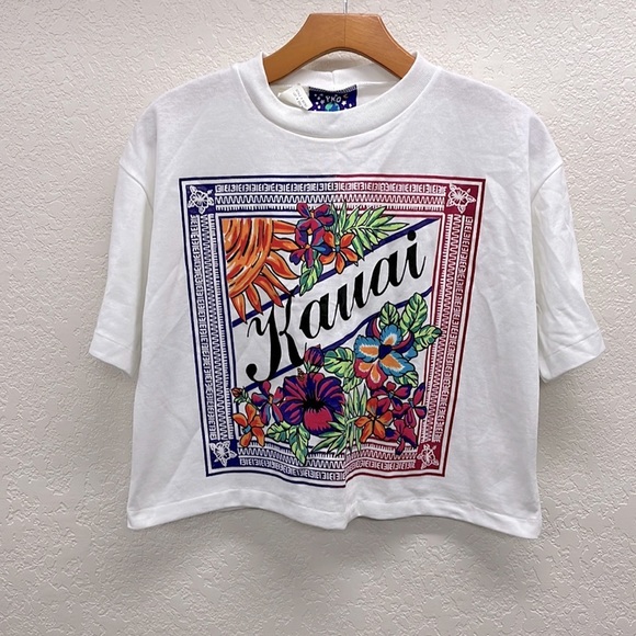 Pro Spirit Athletic Gear Tops - Vintage Pro Spirit Kauai Crop Top Tee T-Shirt Single Stitch S